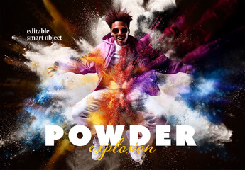 Powder Explosion Photo Effect
