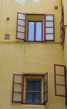 picturesque historic houses in Bressanone, South Tyrol, Italy
