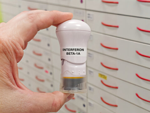 INTERFERON BETA-1A interferon therapy for relapsing multiple in an injection pen or autoinjector