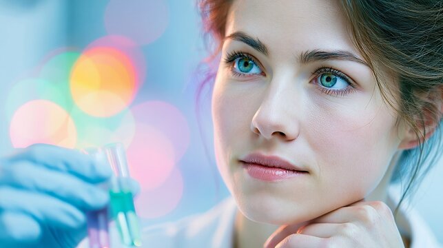 Medical Researcher Handling Samples in Clean Lab Fresh Detail