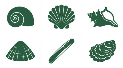 Seashell collection icons © Lexxa