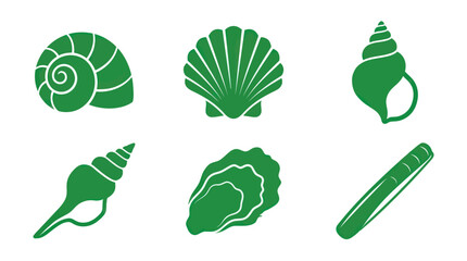 Seashell collection icons © Lexxa