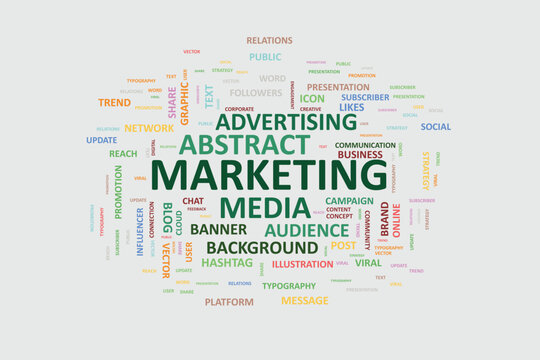 Editable Social Media Marketing Word Cloud