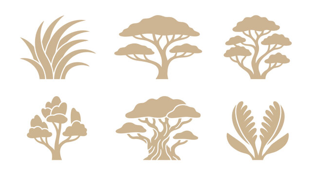 Stylized nature elements collection