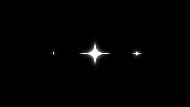 Sparkling light particles animation on black background with subtle motion effects for celebration and magic themes