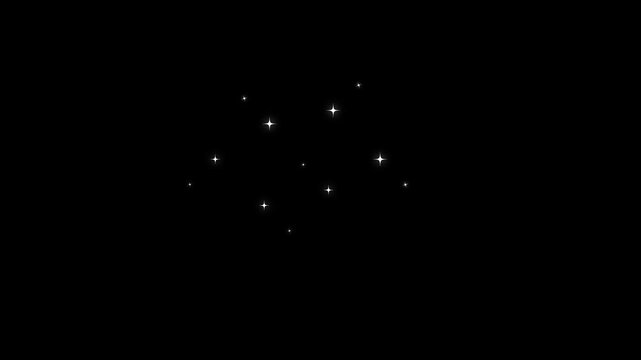 Sparkling particles animating in a dark void with subtle motion for magical effects