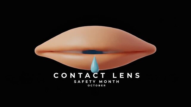 Contact Lens Safety Month Proper Eye Care Helps Prevent Contact Lens Related Problems. Animation Video.