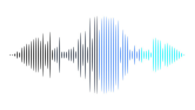 Soundwave element presents an isolated linear representation of digital acoustic oscillations arranged in a vertical bar formation to signify precise audio processing and high-fidelity sound.
