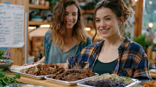 Vegan meal planner and her adult roommat 1