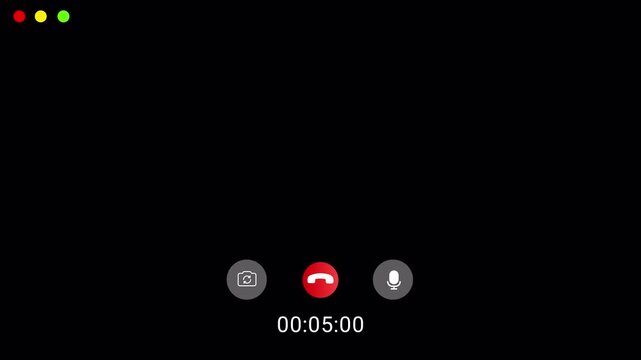 Video call interface with calling text and person icon  on a transparent background. Call screen, video, speaker, internet, video calling in 4k 