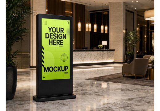 Signage Hotel Lobby Mockup