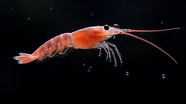 Krill in water