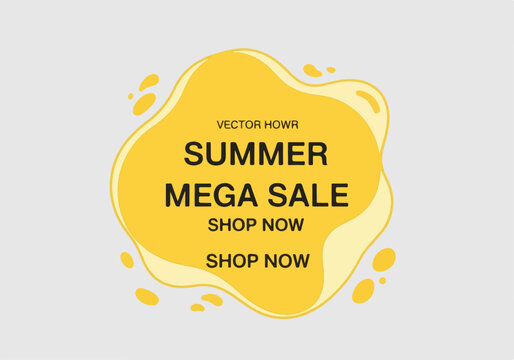 Colorful shopping promotion featuring vibrant summer theme and playful abstract design