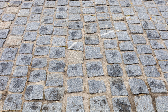Cobblestone pavement