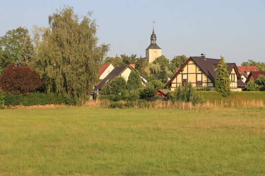 Blick auf Burg im Spreewald