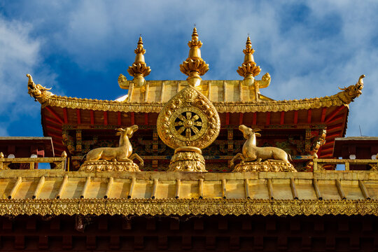 Litang Monastery Golden Roof, Sichuan Tibet Region