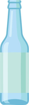 Empty Glass Beverage Container Representing Refrigerated Carbonated Refreshments Or Bottled Water Products Designed For Commercial Food Service Industry Needs And Daily Household Hydration