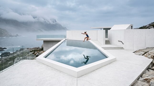 Luxury Modern Mansion with Infinity Pool Overlooking Ocean