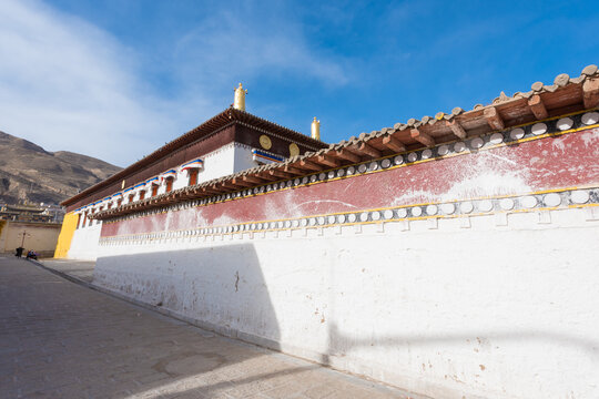 Longwu Temple Walls in Qinghai China