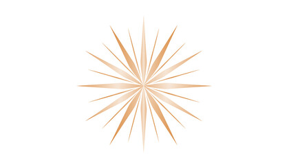 Obraz premium Abstract brown sunburst shape with metallic gradient, perfect for design accents and retro posters.