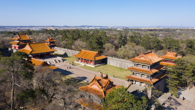 Qingfu Imperial Tomb Shenyang - UNESCO World Heritage Site Aerial View