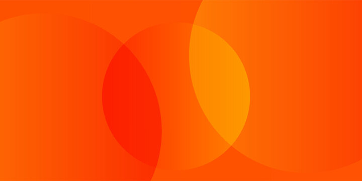 Abstract vibrant orange geometric background. Minimalist design featuring overlapping translucent circle shapes with soft gradients. Bright modern backdrop benner poster
