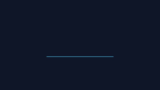 Minimalist loading bar animation with smooth progress line on dark 4k background, for ui ux interface