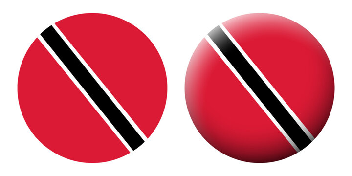 Vector illustration of Trinidad and Tobago flag set on transparent background