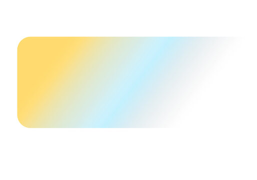 Gradient rectangle with yellow to dark blue on transparent background