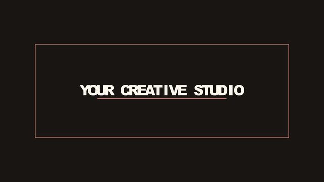 Your creative studio minimalist animated text title card for branding and corporate presentations animation 4k