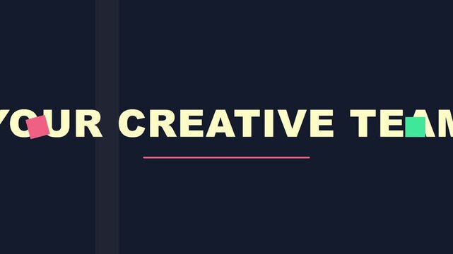Your creative team animated typography motion for business presentation and corporate branding animation 4k