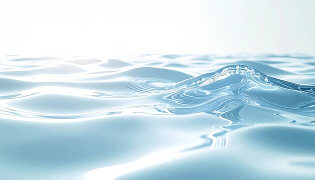 白と水色の水面波紋グラデーション背景