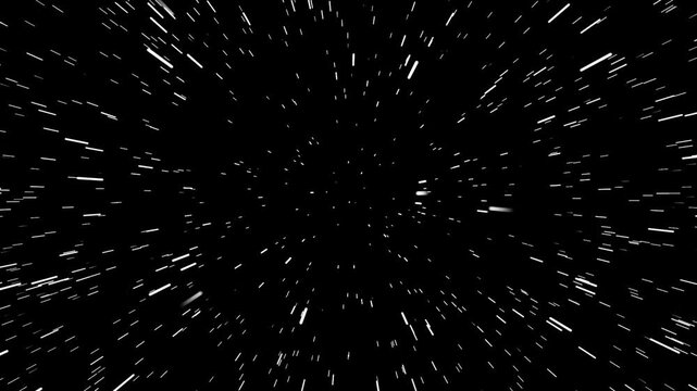 Realistic night sky filled with dense field of shining flickering stars and distant galaxies.
Space background star zoom Hyperspace jump through the stars to a distant space.4K traveling through.