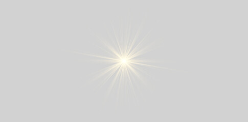 Transparent PNG brilliant glow overlay with radiant magical star sparkle for elegant Christmas holiday illustration background. © Galina