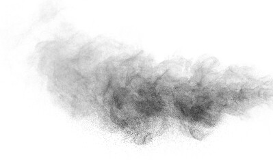 Obraz premium black smoke steam spray, and abstract vapor water isolated on a white background. concept of texture cold mist or hot vapor