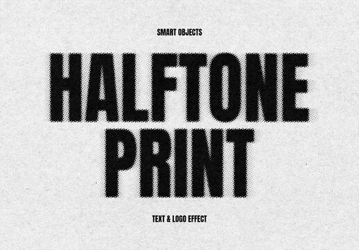 Halftone Print Text Effect For Poster And Branding Design