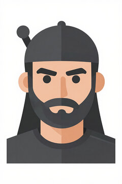 Imposing Viking Warrior Portrait Exuding Power and Resilience with Intricate Armor Details and Determined Expression