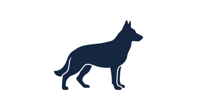 Dog Silhouette Profile Side View.