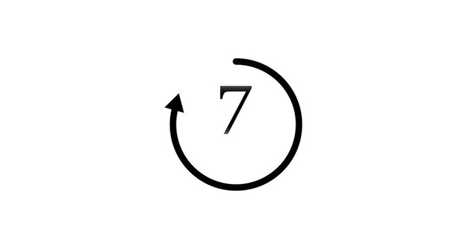 Calendar icon 7 days animation. With transparent background 4K appointment, important date timetable time management organize meeting planning strategy