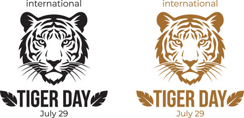 Celebrate international tiger day striking tiger head designs for july 29th awareness campaigns © Farjana