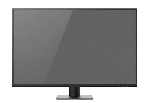 Modern flat-screen monitor with sleek black bezel design isolated on transparent background