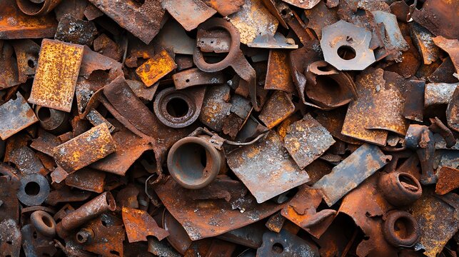 Rusty Metal Scrap Background Texture.