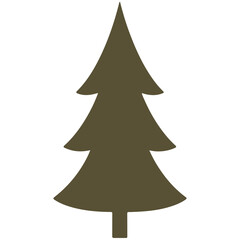 Fototapeta premium vector christmas tree illustration of white background