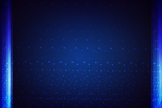 Futuristic Cyan Cyber Network Design with Glowing Perspective Dot Grid background