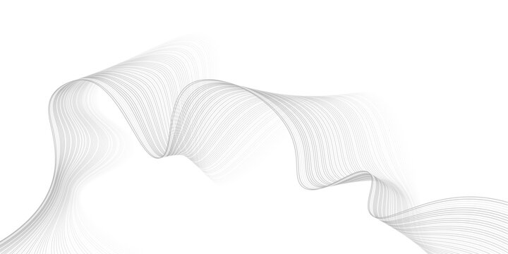 Elegant abstract flowing wave line background. Minimal curved stripes and modern monochrome design.