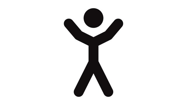 Human stick icon animation
