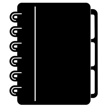 black notebook icon