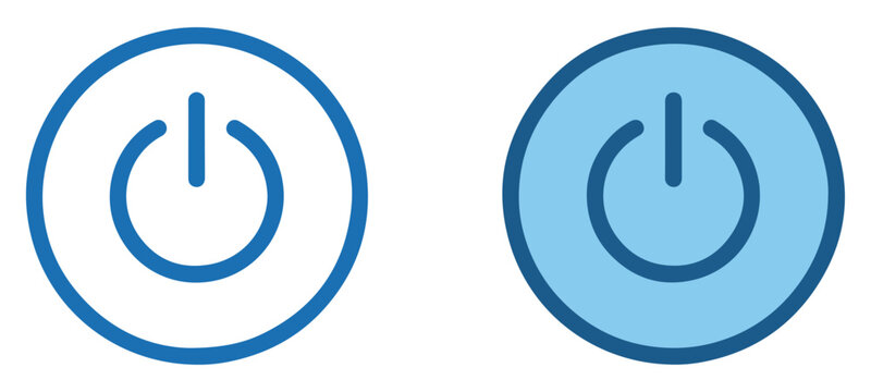 power switch icon set