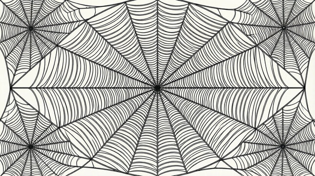 Abstract spider web pattern with radial lines and geometric symmetry for design or background use