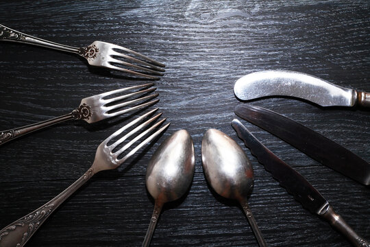 Cutlery On Dark